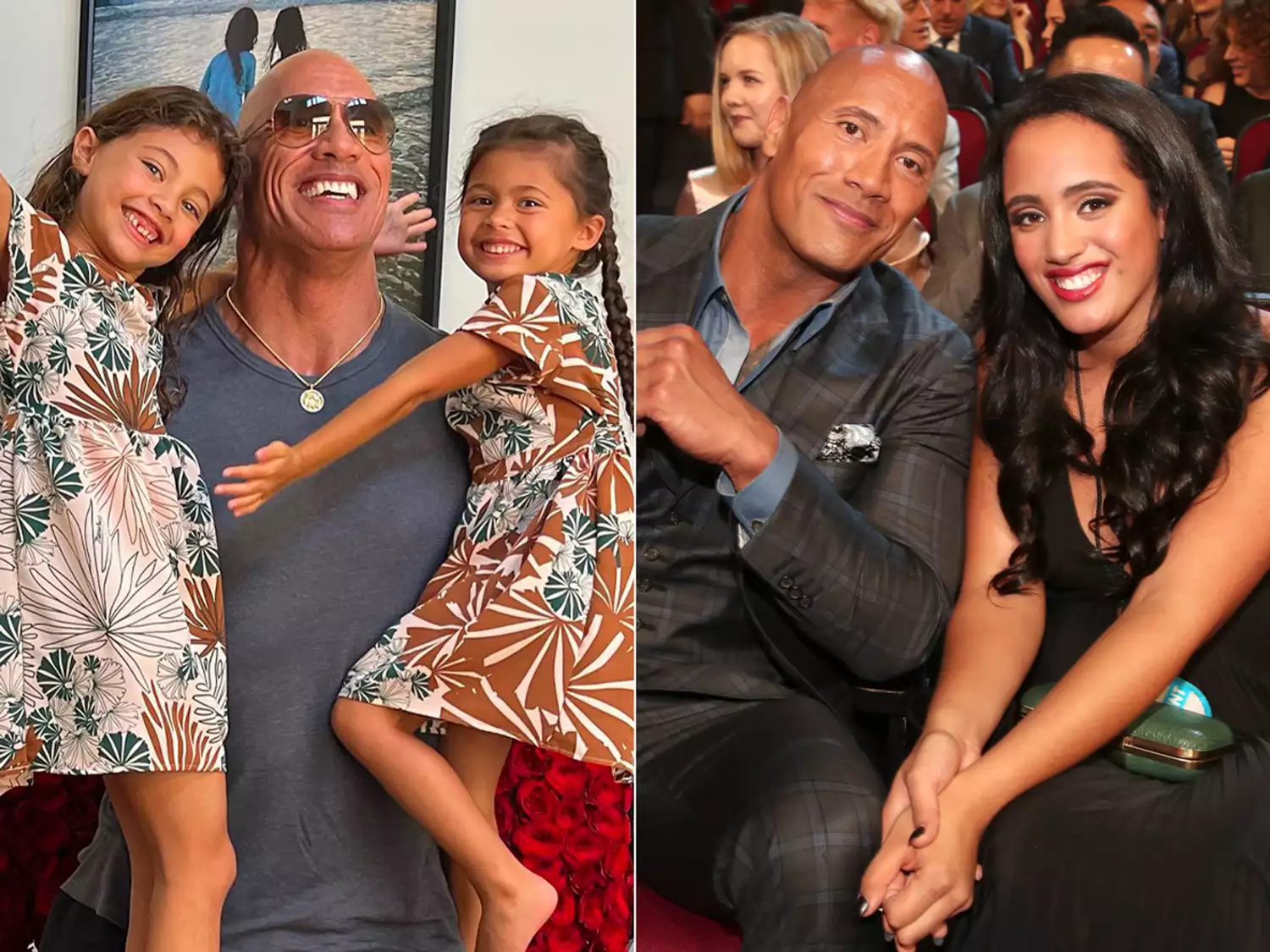 Dwayne Johnson and daughters