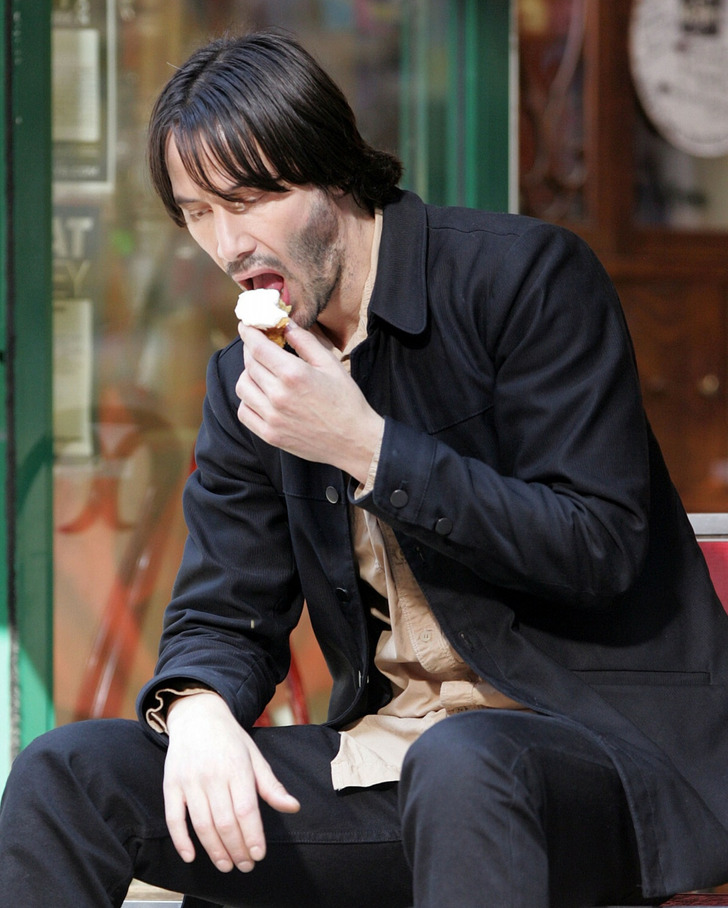 The Camera Suddenly Captured The Moment When Keanu Reeves Sat Alone On 