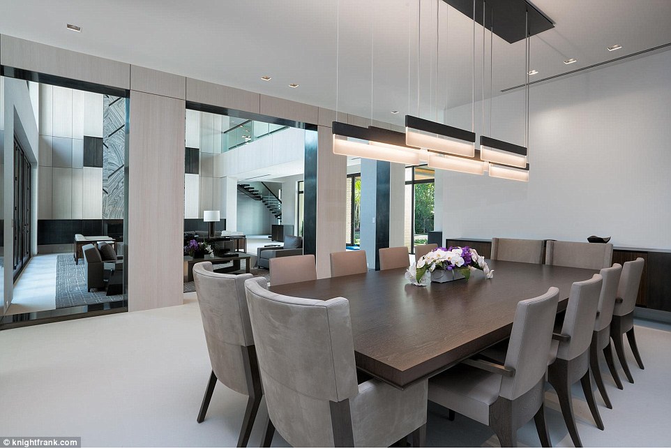 Dining in style: Lerner first purchased the one-acre lot for $4.95 million in 2013, where he had the home built