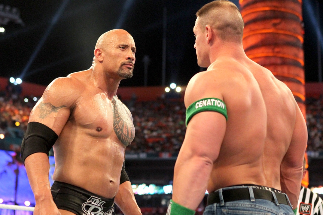Dwayne "Rock" Johnson and John Cena