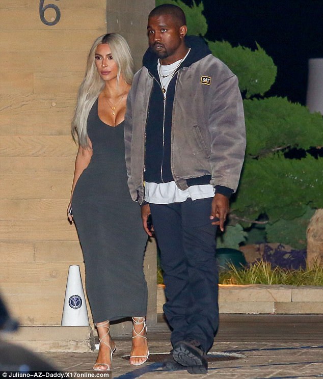 Kim Kardashian Flaunts Her Hourglass Curves In Skintight Dress As She Enjoys Date Night With