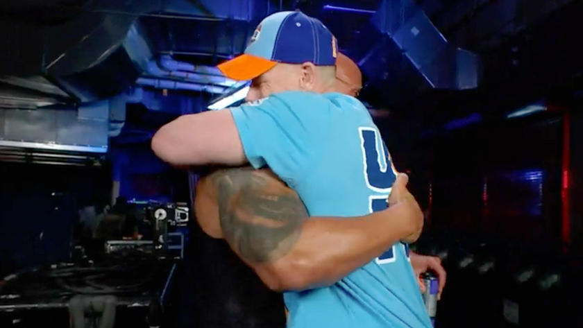 The Camera Suddenly Captured The Moment The Rock And John Cena Shared A Beautiful Moment Together At Wwe Smackdown - Daily USA News