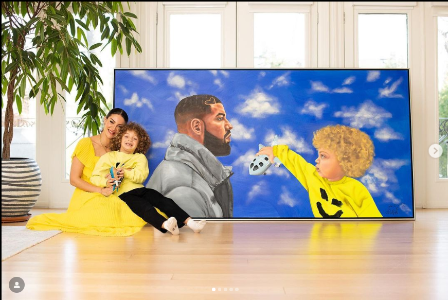 likhoa drake s son and his mother sophie brussaux painted a touching picture of father son love on father s day for drake 653fc68f0f048 Drake's Son And His Mother Sophie Brussaux Painted A Touching Picture Of Father-son Love On Father's Day For Drake