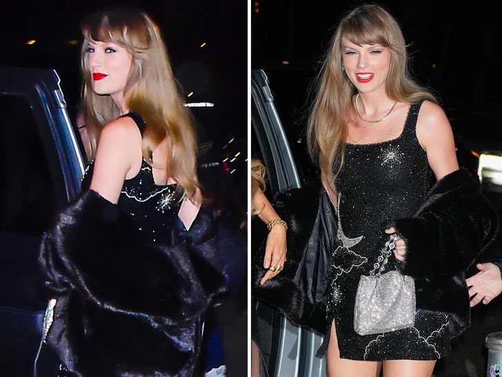 Taylor Swift Appeared Radiant In A Short Black Midnights Dress To Celebrate Her 34th Birthday