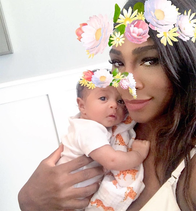 Serena Williams Shares Daughter Olympias First Look At Her Sister Adira River Ohanian Making 